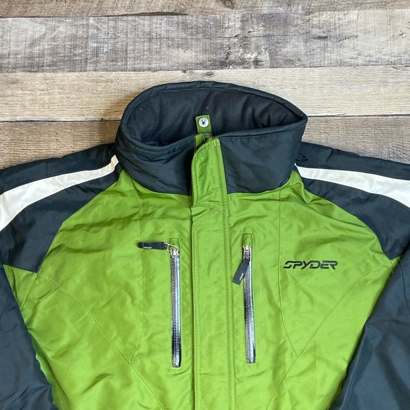 Spyder Men's Green and Black Jacket Ski Xscap XL - Picture 2 of 6